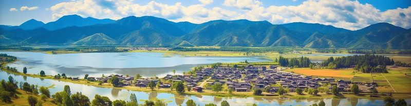 秋天的户外湖边房屋全景实拍背景,高清,摄影图,摄影图片,图片大全,摄影图免费下载
